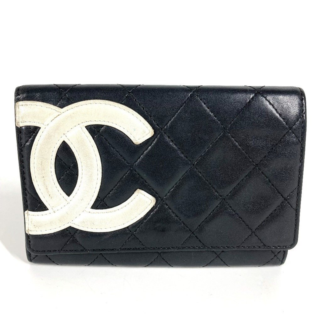 CHANEL Black Leather Logo Wallet - Picture 1 of 15